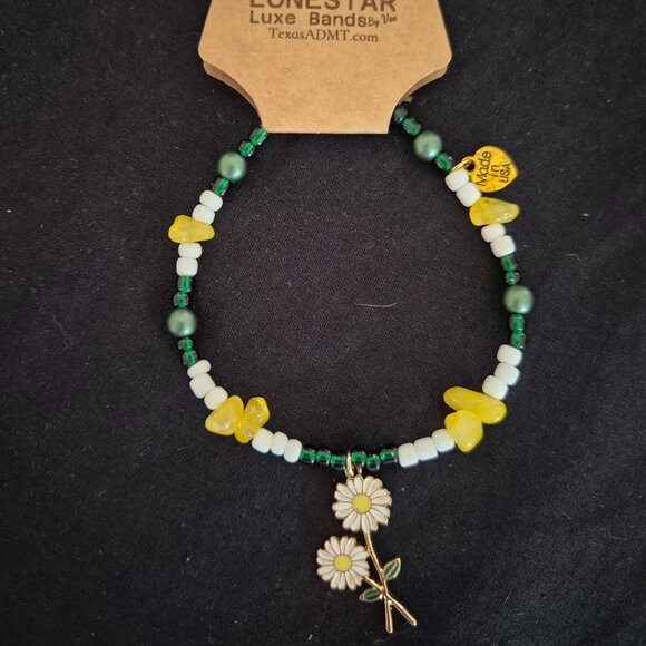 LoneStar Luxe Daisy Hat Band • Beaded Western Boho Accessory - Picture 3 of 4